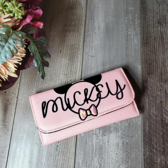 Mickey Mouse Pink Fashion Wallet - Picture 6 of 14